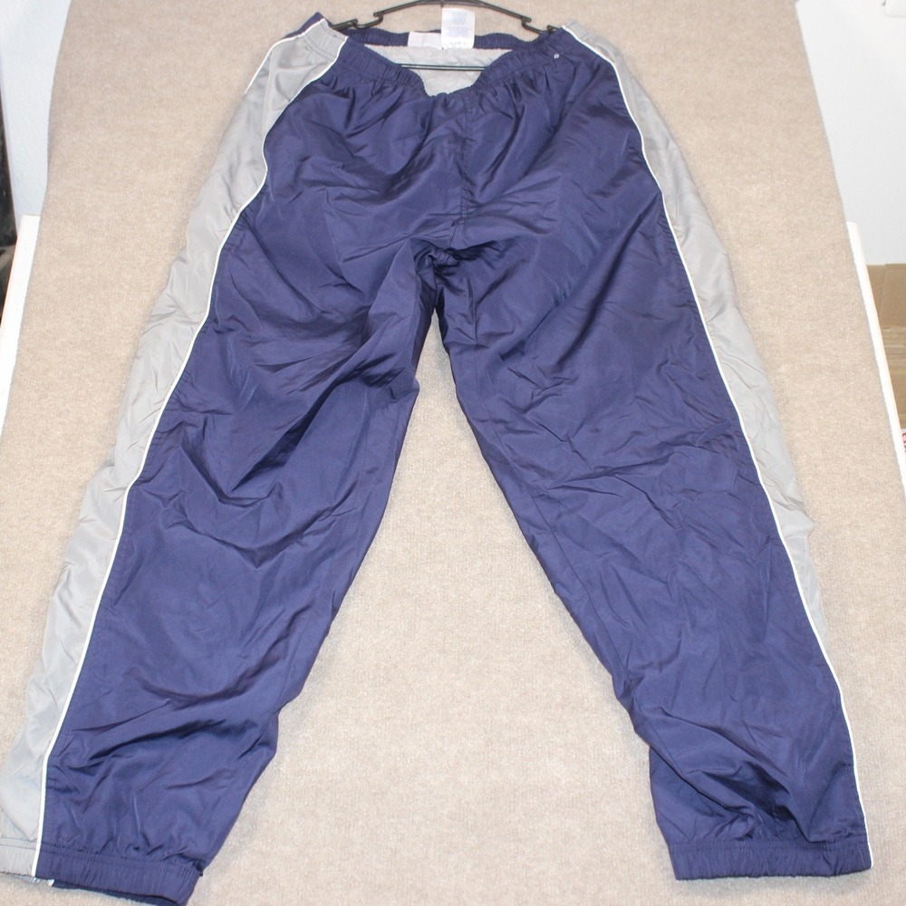 Vintage Reebok Windbreaker Track Pants Navy Blue Grey XL 826004 Mens Athletic